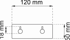 Habo - Håndklædekrog dobbelt- Flair - Selvklæbende - Hvid