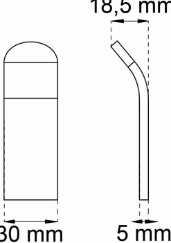 Habo - Knag - Selvklæbende - Hvid