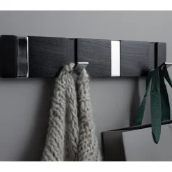 Habo - Knagerække med 4 knager - Flipper - Sort