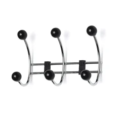 Habo - Knagerække med 3 knager - Berry - krom/sort