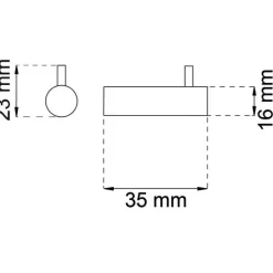 Habo - Krog 1370 - Sort - til håndklæder eller viskestykker