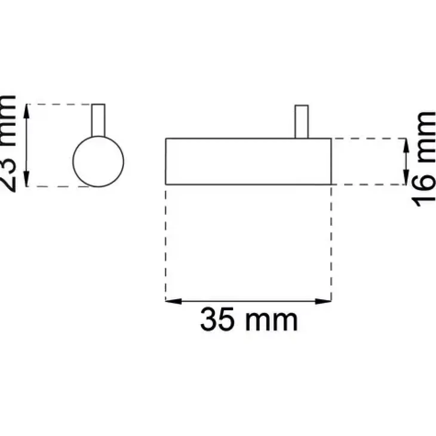 Habo - Krog 1370 - Sort - til håndklæder eller viskestykker