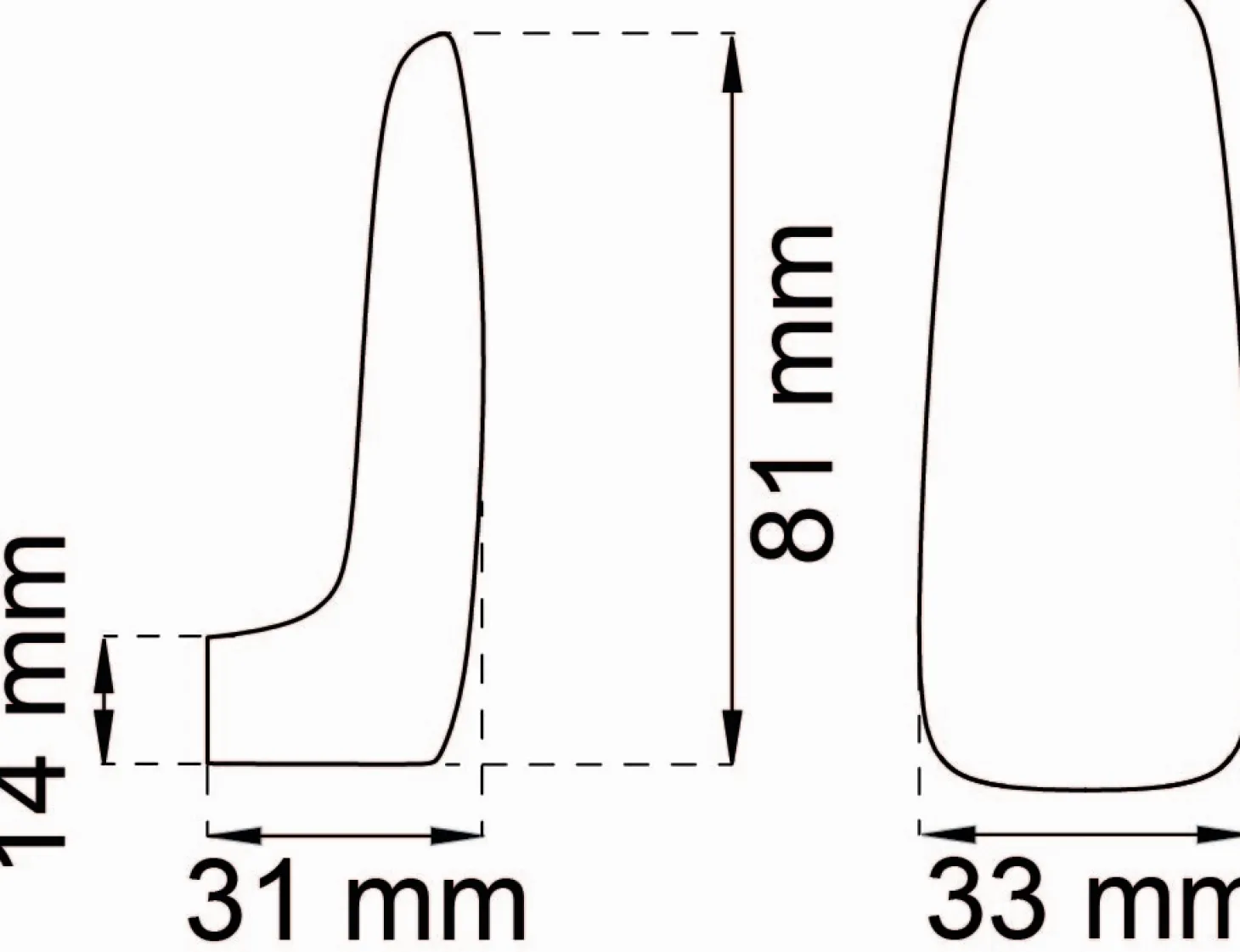Habo - Krog - 31x81 mm - Sort messing - 2 stk.