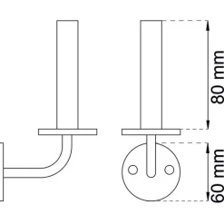 Habo - Reservepapirholder 2229 - Sort