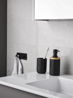 Habo - Sæbedispenser - Nature og Hvid - H: 16 cm