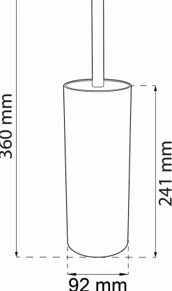 Habo - Toiletbørstesæt - Marble/Marmor - H: 36 cm