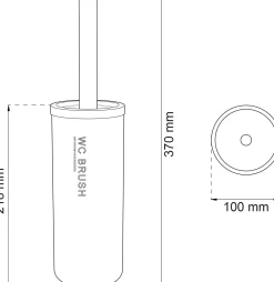 Habo - Toiletbørstesæt - Nature og Hvid - H: 37 cm