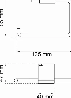 Habo - Toiletpapirholder - Laverna - Stål