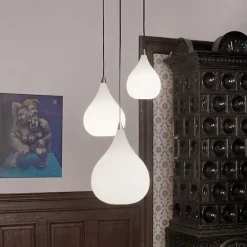 Halo Design - Drops Pendel Ø23 - Opalic/Alu