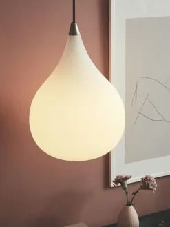 Halo Design - Drops Pendel Ø38 - Opalic/Alu