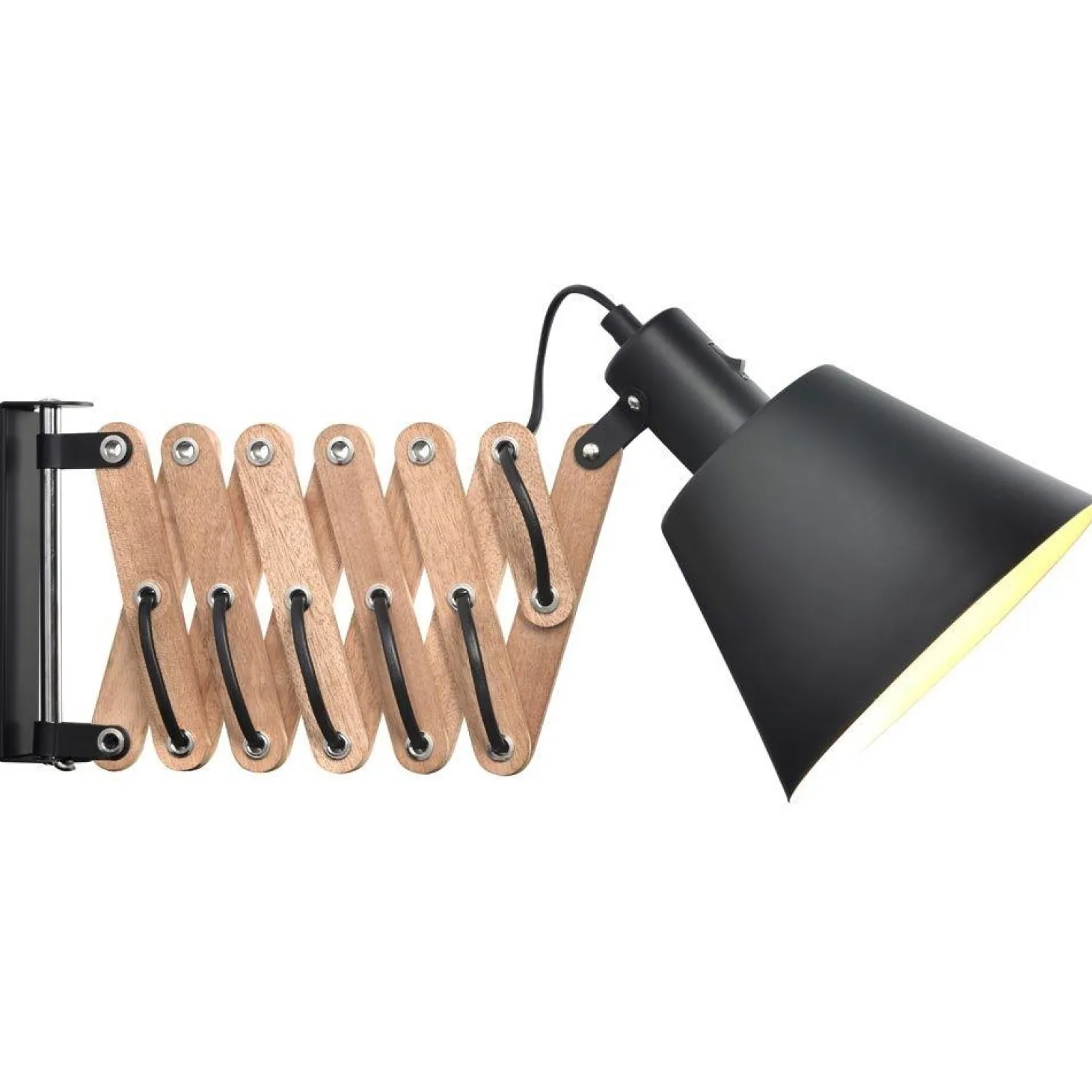 Halo Design - Væglampe - Vintage - Sort/oljeret valnød