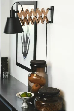 Halo Design - Væglampe - Vintage - Sort/oljeret valnød