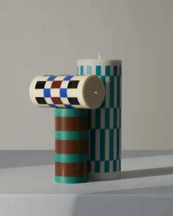 Hay - Bloklys - Column - Large - Light Pink, Bordeaux & Dark Blue