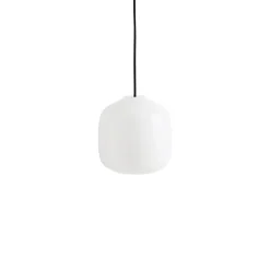 Hay - Buoy Glass Pendel - Sort ledning - Hvid - 200