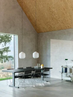 Hay - Buoy Glass Pendel - Sort ledning - Hvid - 300