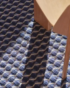 HAY - Channel Rug - 60 x 200 cm - Blue / White