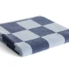Hay - Check Bath Towel (Organic) - W70 x L136 - Steel Blue - Steel blue - 669