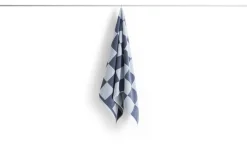 Hay - Check Bath Towel (Organic) - W70 x L136 - Steel Blue - Steel blue - 669