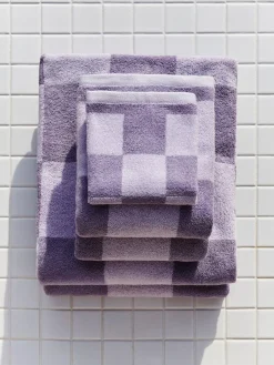 Hay - Check Bath Towel (Organic) - W70 x L136 - Lavender - Lavender - 669