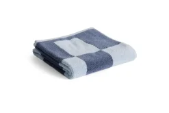 Hay - Check Hand Towel (Organic) - W50 x L90 - Steel Blue - Steel blue - 329