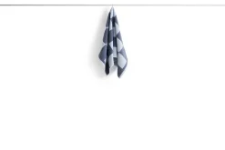 Hay - Check Hand Towel (Organic) - W50 x L90 - Steel Blue - Steel blue - 329