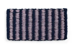 Hay - Coco Door Mat - Stribe Wave - Lavender & Navy - Lavender and navy - 619