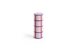 Hay - Column Candle - Light pink, red, bordeaux and dark blue