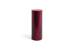 Hay - Column Candle - Wine with bordeaux large check
