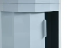 Hay - Facet Cabinet - Low - Eggshell - Hvid - 49 cm - sidebord med hjul