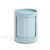 Hay - Facet Cabinet - Misty Blue - low - sidebord - blå - med hjul