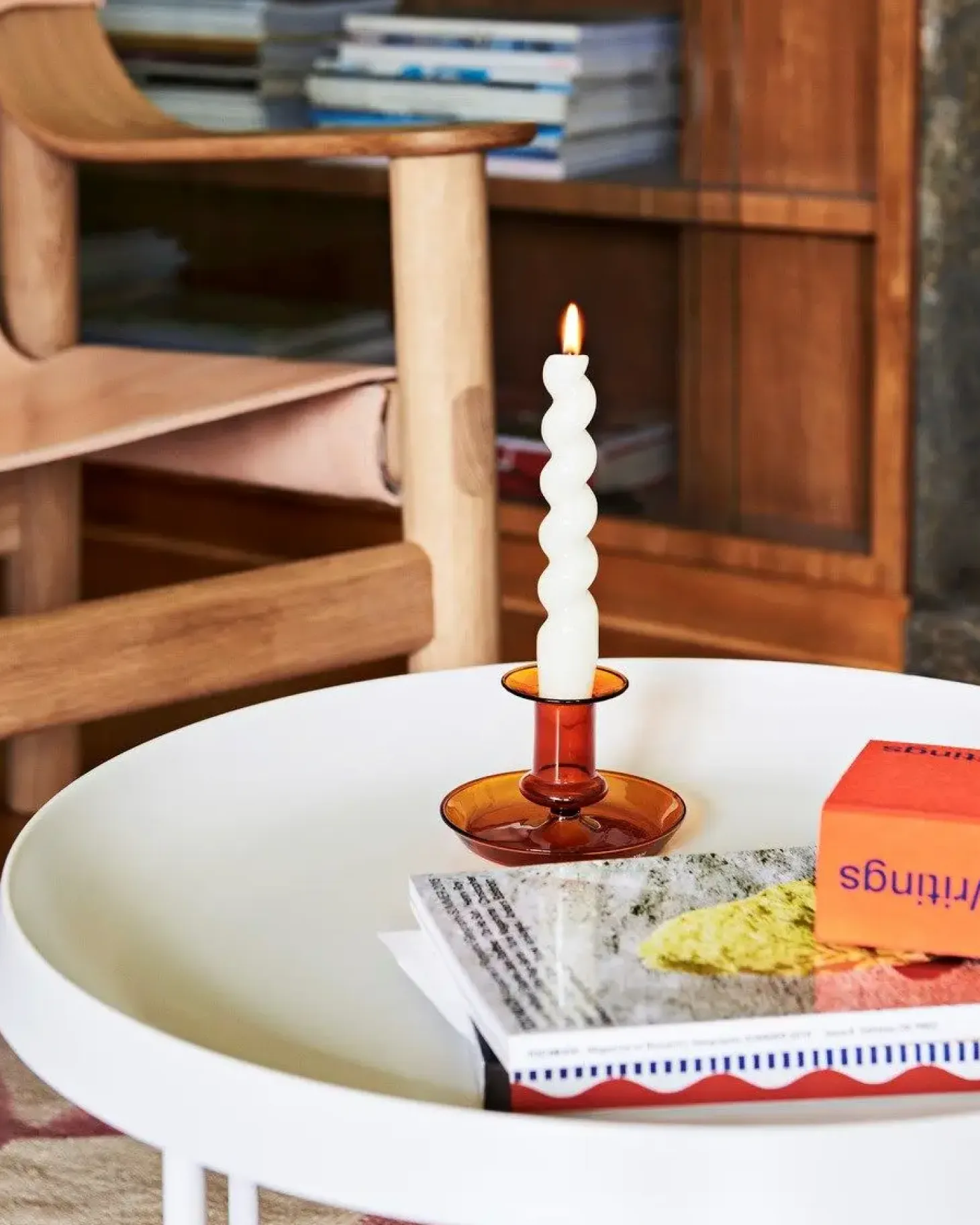 Hay - Flare lysestage - Amber - H 7,5 cm