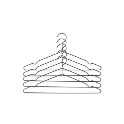 Hay - Hang bøjler - Sæt med 5 styk - Sort