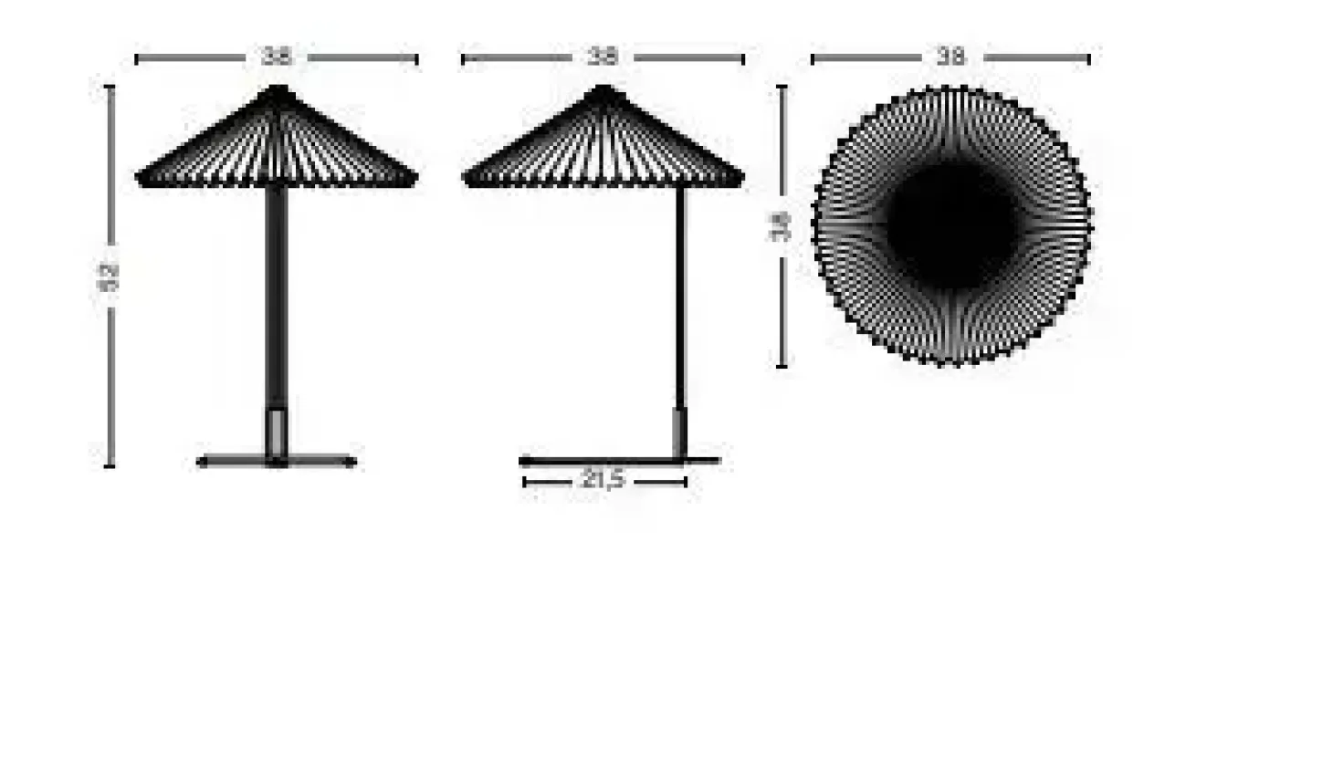 HAY - Matin bordlampe - Grøn skærm (large)