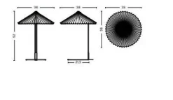 HAY - Matin bordlampe - med hvid skærm - large - H:52 cm