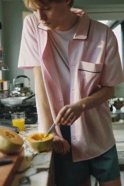 HAY - Outline Pyjama - Kortærmet Skjorte - M/L - Soft Pink