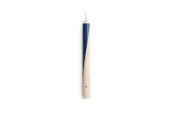 Hay - Pattern Candle - Off-white with blue swirl