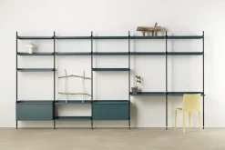 Hay - Reol - Pier System 1061 - 1 kolonne - Sort - 82 X 34 X 209 cm