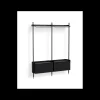 Hay - Reol - Pier System 1002 - 2 kolonner - Sort - 162 X 34 X 209 cm