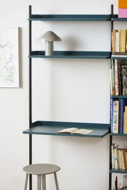 Hay - Reol - Pier System 11 - 1 kolonne - Blå/Sort - 82 X 46,5 X 209 cm