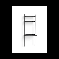 Hay - Reol - Pier System 11 - 1 kolonne - Sort - 82 X 46,5 X 209 cm