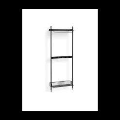 Hay - Reol - Pier System 1041 - 1 kolonne - Sort/Antracit - 82 X 31,5 X 209 cm