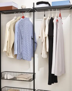 Hay - Reol - Pier System 1041 - 1 kolonne - Sort/Antracit - 82 X 31,5 X 209 cm