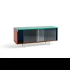 Hay - Reol til Gulv med Glaslåger - Colour Cabinet - Multi farve - Medium, B120 X D39 X H51 cm