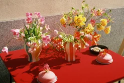 HAY - Sobremesa Stribe Vase - Small - Rød