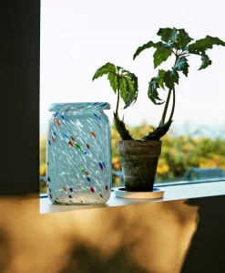 HAY - Splash Vase - Roll Neck, M - White dot