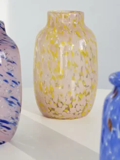 HAY - Splash Vase - Round - L - lys pink og gul