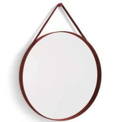 HAY - "Strap Mirror" Spejl Ø70 cm - Rød