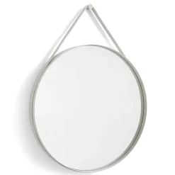 HAY - "Strap Mirror" Spejl Ø70 cm - Lys grå