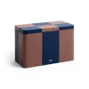 Hay - Tin Container - Brown and midnight blue