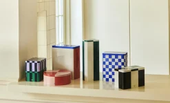 Hay - Tin Container - Slim - Green/Off-White - 29,5 cm